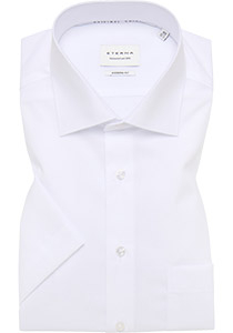 ETERNA modern fit overhemd korte mouw, popeline, wit