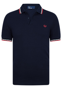 Fred Perry M3600 polo twin tipped shirt, heren polo Navy / White / Red