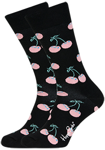 Happy Socks sokken Cherry Sock, zwart met roze