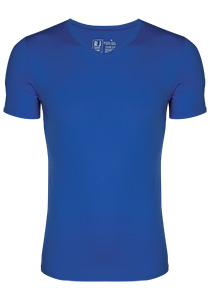RJ Bodywear Pure Color T-shirt V-hals, kobalt blauw microfiber
