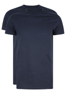 RJ Bodywear Everyday Amsterdam T-shirts (2-pack), heren T-shirts O-hals breed, donkerblauw