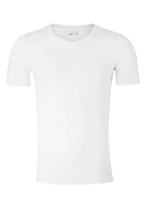 SCHIESSER Long Life Cotton T-shirt (1-pack), V-hals, wit