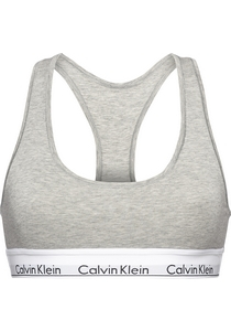 Calvin Klein dames Modern Cotton bralette top, ongevoerd, grijs