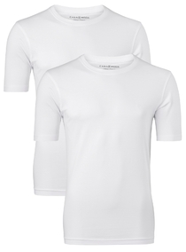 CASA MODA T-shirts (2-pack), O-neck, wit 