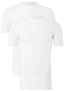 Claesen's Basics T-shirts (2-pack), heren T-shirts O-hals, wit  