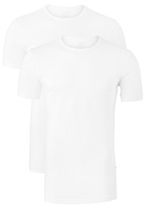 Claesen's Basics T-shirts (2-pack), heren T-shirts O-hals, wit