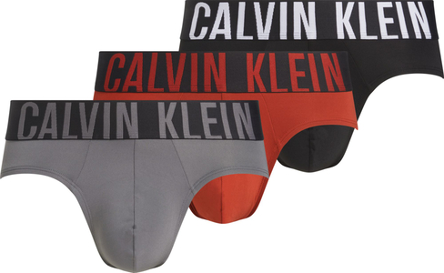 Calvin Klein Hipster Briefs (3-pack), heren slips, zwart, rood, grijs