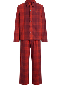 Calvin Klein pyjama, heren long sleeve pant set, rood geruit