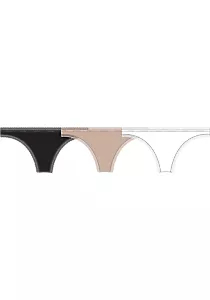 Calvin Klein dames thong (3-pack), string, wit, zwart, beige