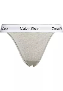 Calvin Klein dames high leg tanga (1-pack), tanga slip, grijs