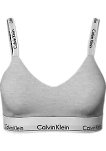 Calvin Klein dames Modern Cottonlightly lined bralette , bralette, grijs