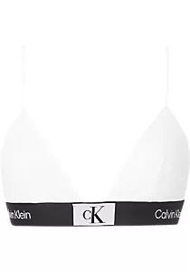 Calvin Klein dames 1996 unlined triangle bra, triangel BH, wit