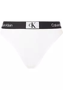 Calvin Klein dames high waist Brazilian (1-pack), Brazilian slip met hoge taille, wit