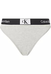 Calvin Klein dames high waist Brazilian (1-pack), Brazilian slip met hoge taille, grijs