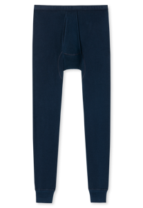 SCHIESSER OriginalFeinripp lange onderbroek (1-pack), heren lange onderbroek met gulp nachtblauw