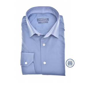 Ledub modern fit overhemd, lichtblauw tricot
