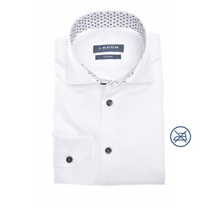 Ledub modern fit overhemd, mouwlengte 72 cm, popeline, wit
