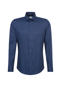 Seidensticker x-slim fit overhemd, twill, blauw