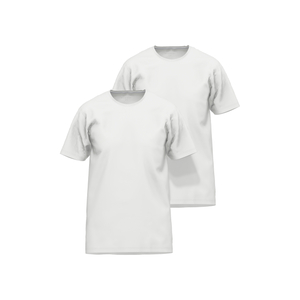 BUGATTI heren slim fit T-shirt met O-hals (1-pack), wit