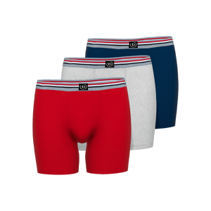 BUGATTI heren boxer normale lengte (3-pack), donkerrood