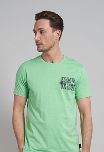TOM TAILOR heren T-shirt met O-hals (1-pack), middengroen