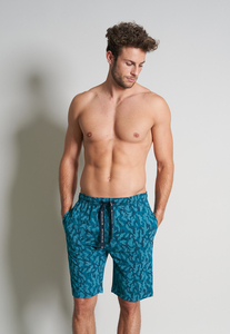 TOM TAILOR heren pyjama- of loungebroek, donkergroen dessin