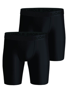 Bjorn Borg Performance boxers, microfiber heren boxers lange pijpen (2-pack), zwart