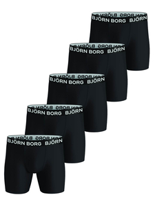 Bjorn Borg Performance boxers, microfiber heren boxers lange pijpen (5-pack), zwart