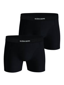 Bjorn Borg Cotton Stretch boxers, heren boxers normale lengte (2-pack), zwart