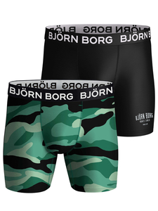 Bjorn Borg Performance boxers, microfiber heren boxers lange pijpen (2-pack), multicolor