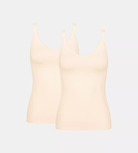 Sloggi Women GO Shirt 01 (2-pack), dames singlet, beige