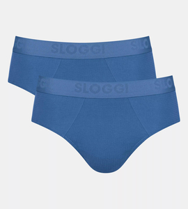 Sloggi Men FREE Evolve Brief, heren slip met smalle zijkanten (2-pack), kobaltblauw