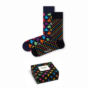Happy Socks Happy Gift Box (2-pack), unisex sokken in cadeauverpakking