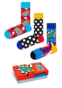 Happy Socks Father's Day Gift Box (3-pack), unisex sokken in cadeauverpakking