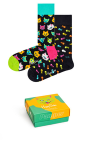 Happy Socks Cat Lover Gift Set (2-pack), unisex sokken in cadeauverpakking