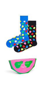 Happy Socks Fruit Socks Gift Set (2-pack), unisex sokken in cadeauverpakking