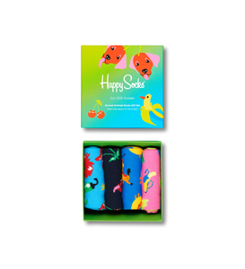 Happy Socks Surreal Animal Socks Gift Set (4-pack), unisex sokken in cadeauverpakking