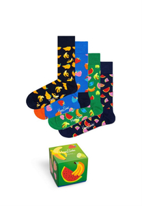 Happy Socks Fruit Socks Gift Set (4-pack), unisex sokken in cadeauverpakking