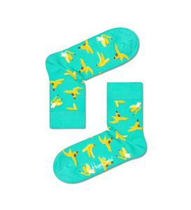 Happy Socks Banana Break 1/2 Crew Sock, hoge unisex enkelsokken
