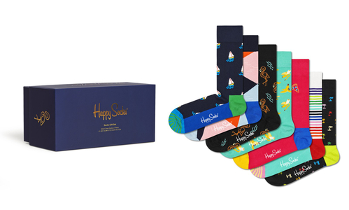 Happy Socks 7 Days Socks Gift Set (7-pack), unisex sokken in cadeauverpakking