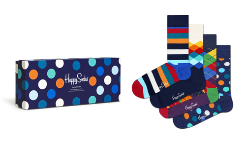 Happy Socks Multi-color Socks Gift Set (4-pack), unisex sokken in cadeauverpakking