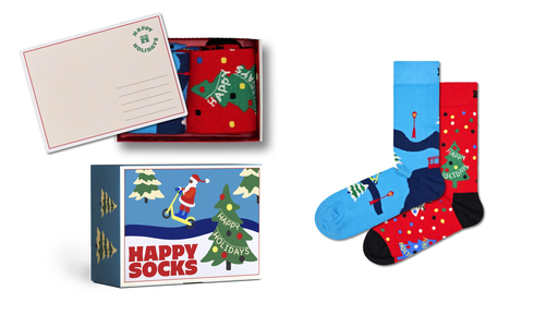 Happy Socks Happy Holidays Socks Gift Set (2-pack), unisex sokken in cadeauverpakking
