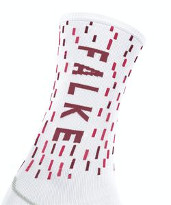 FALKE BC Impulse unisex sokken, wit met rood (FF-MAT 2088)