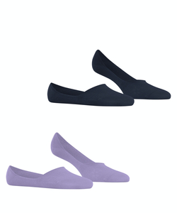 Burlington Everyday 2-Pack dames invisible sokken, paars (light lilac)