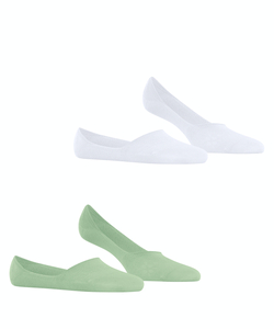Burlington Everyday 2-Pack dames invisible sokken, groen (quiet green)