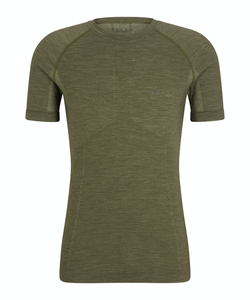 FALKE heren T-shirt Wool-Tech Light, thermoshirt, groen (herb)