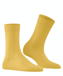 FALKE Cotton Touch damessokken, geel (mustard)