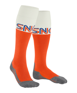 FALKE SK4 Advanced heren skiing kniekousen, grijs (flash orange)