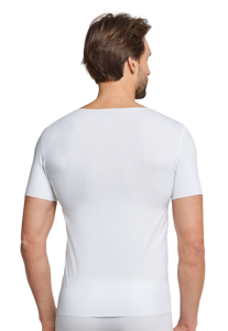 SCHIESSER Laser Cut T-shirt (1-pack), heren shirt korte mouwen wit