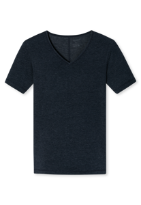 SCHIESSER Personal Fit T-shirt (1-pack), heren shirt korte mouwen v-hals nachtblauw